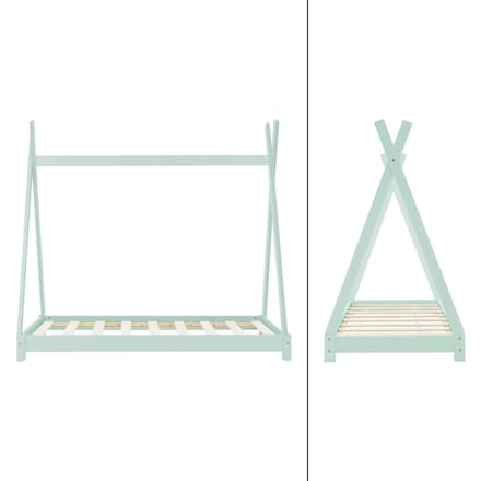 Kinderbed Tipi 70x140 cm mint grenen houten bed met lattenbodem ML design