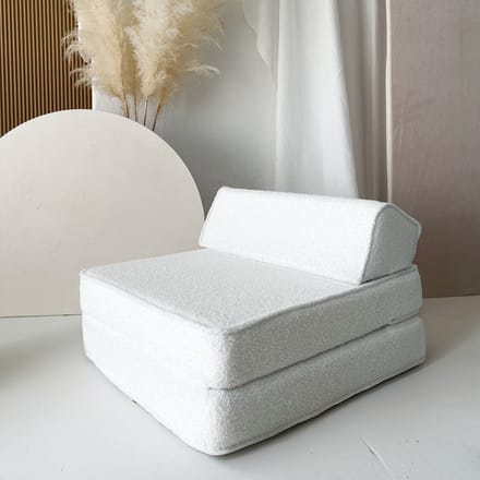 Bouclé Lounger -Wit Wit
