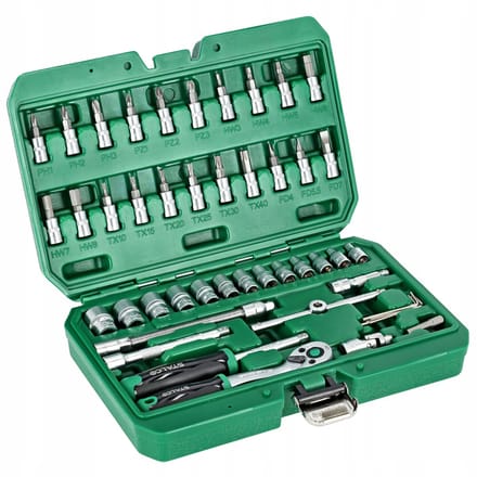 STALCO 48-delige doppenset 1/4" met 90-tands ratel in BMC-koffer