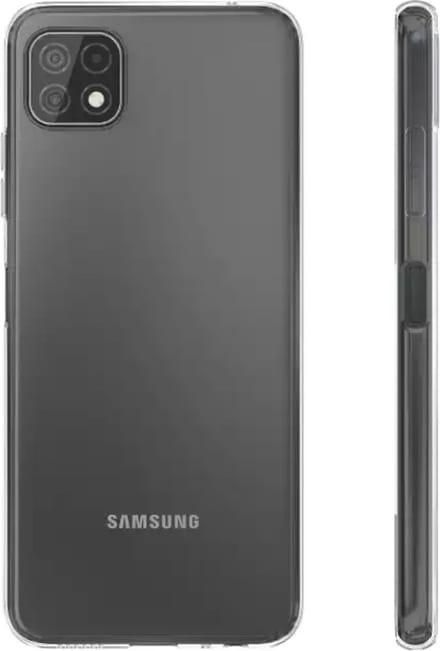 Silicone back cover Geschikt voor Samsung Galaxy A22 5G/Transparant hoesje +gratis screenprotector