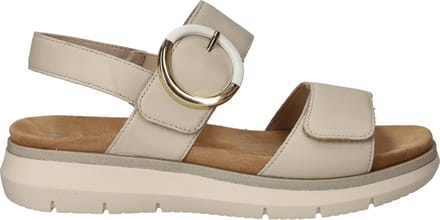 Remonte Licht Grijze Leren Dames Sandalen - Licht Grijs - 43