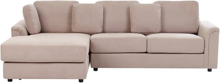 KOHLO - Hoekbank - Taupe - Rechtszijdig - Polyester
