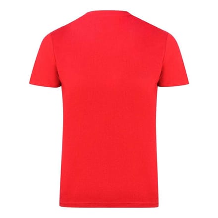 Aquascutum Heren T-shirt met reliëflogo (Rood)