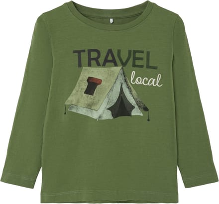 Name it t-shirt jongens - groen - NMMluk - maat 92