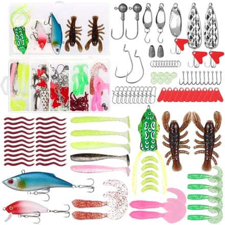 Solidchoice - 107-delige Visaccessoireset met Rubber Bait en Lures