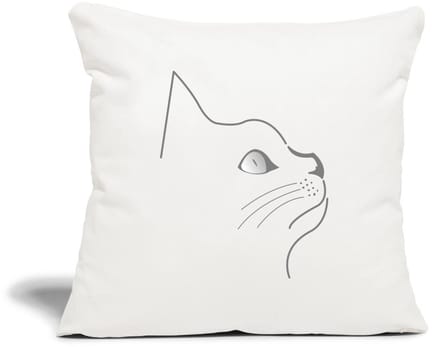 Minimalistische Kat – Elegant & Tijdloos Sierkussenhoes, 45 x 45 cm