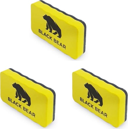 Whiteboard wisser - Magnetisch - Geel - 3 Stuks