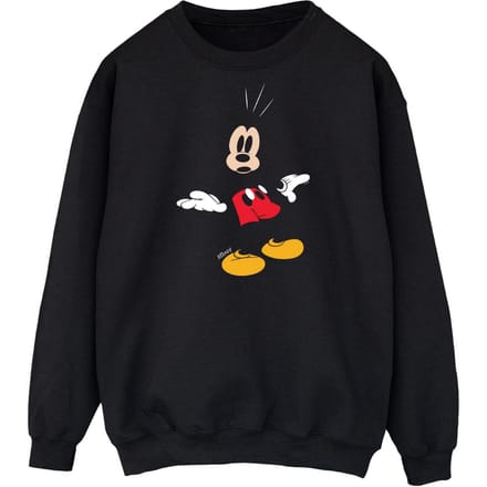 Disney Heren Mickey Mouse Verrast Sweatshirt (Zwart)