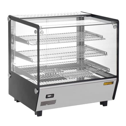 Buffalo vierkante aanrecht Geverwarmde display merchandiser 120L