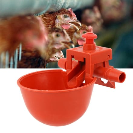 10 stuks Kip Pluimvee Drinker Waterer Waterkom Beker Drinkwater Gereedschap Kooi Accessoires red