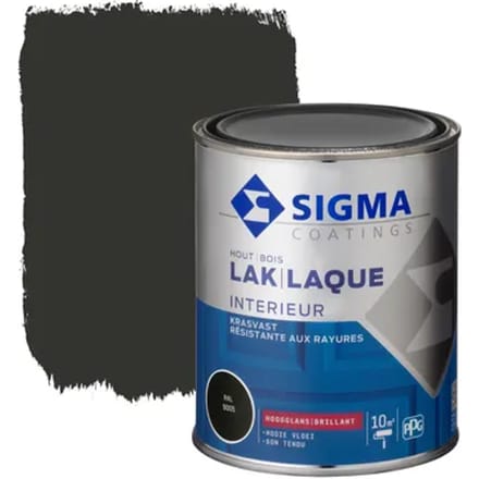 Sigma Lak Interieur Glans Ral 9005 0,75l