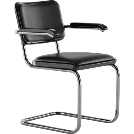 Thonet JS. THONET van Jil Sander S 64 P SERIOUS sledestoel - ThonetSeriousgraphiteBlack