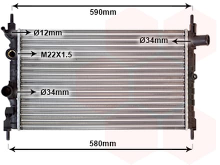 Van Wezel - RADIATOR VOOR OPEL KADETT E 1984-1993 1300099