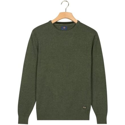 Baileys Trui Crew Neck Allover Fine Two-Tone Texture Donker Groen / male