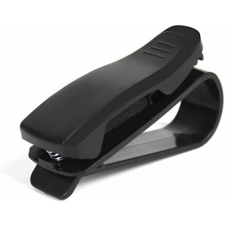 Clip de fixation sur pare-soleil auto ; fixation lunettes, tickets, etc 1pc noire mate