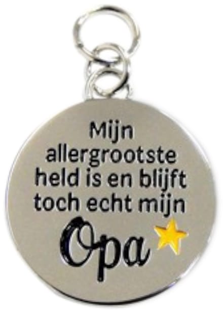 Bedeltje - Allergrootste held mijn opa - Charms for you