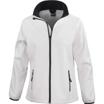 Result Women´s Printable Soft Shell Jacket RT231F - White/Black - M