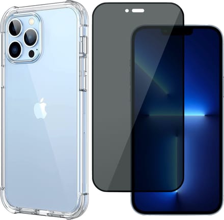 Hoesje geschikt voor Apple iPhone 13 Pro Max + Screenprotector - Shock Proof Hoesje Case met Versterkte rand