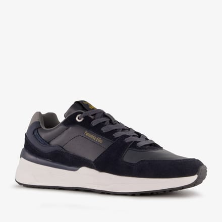 Pantofola d'Oro leren heren sneakers blauw - Maat 44 - Uitneembare zool