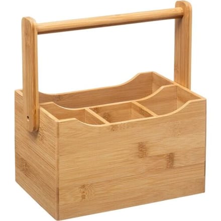 5five Bamboe Bestek- en Servetorganizer - 24 x 14 x 24 cm
