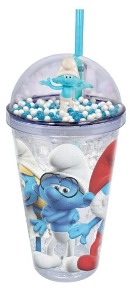 Smurfen Shakebeker – 450 ml – Met Smurf Figuren op de Deksel – Power Gift