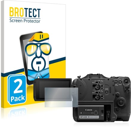 BROTECT - Screenprotector voor Canon EOS C70 - Folie Beschermfolie transparant 2 Stuks