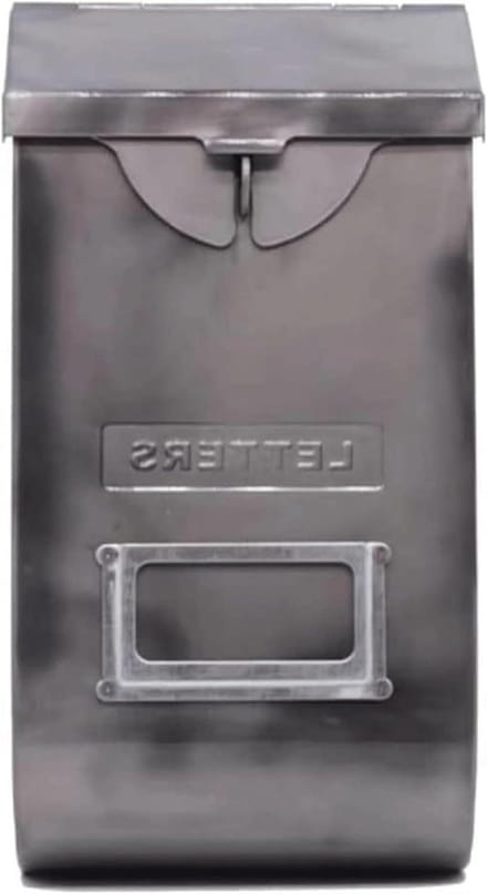 Brievenbus Metaal - Postbox Muurbevestiging - Post Ontvangen - Afsluitbaar Design - 10x10x10 mm - Donkergrijs