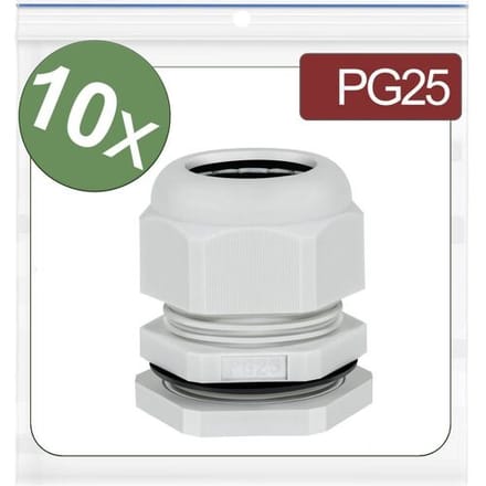 Quadrios 24CA398 Wartel PG25 Polyamide Grijs 10 stuk(s)