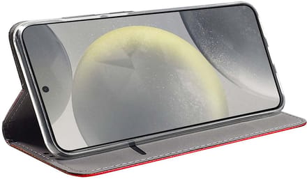 Jaym, Hoesje geschikt voor Samsung Galaxy S24 Plus - Magnetisch Folio met Standaard, Rood