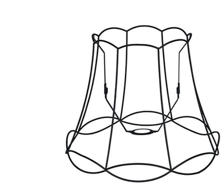 QAZQA granny frame - Retro Lampenkap - Ø 390 mm - Zwart -
