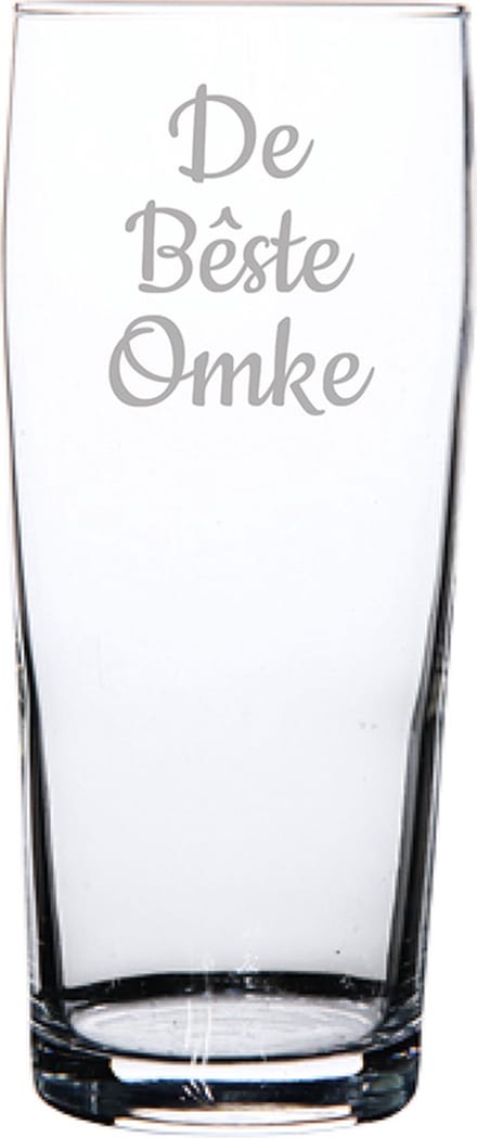 Gegraveerde bierfluitje 19cl De Bêste Omke