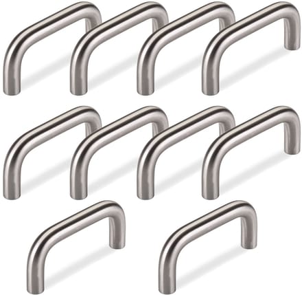 10 x Meubelgreep BG03e Boorgatafstand 64 mm geborsteld Beugelhandgreep van SOTECH