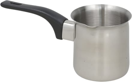 Gerimport melk en sauspan klein - RVS - 350 ml - D8 x H8 cm - metaal