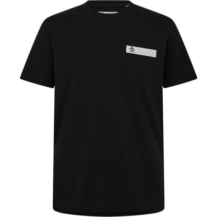Original Penguin Heren Logo borstzak T-shirt (Zwart)