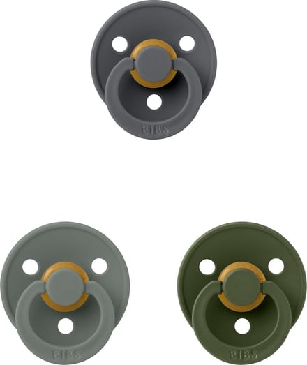 Bibs fopspeen 6-18 maand set 3 stuks Pine,Hunter Green en Iron maat 2