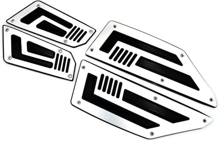 Motorfiets Voetsteunen - Treeplanken - Comfortabel Rijden - Antislip Ontwerp - Set van 4 - Zilver