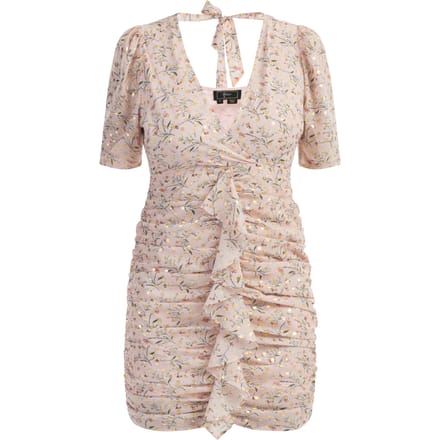 Faina Gedrapeerde jurk Dames Roze Veelkleurig