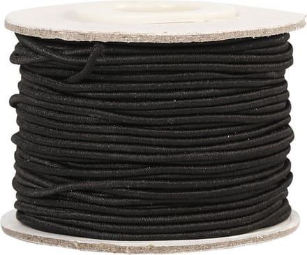 Creativ Company Elastic Thickness 1mm Zwart 25m