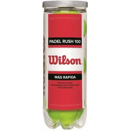 Wilson Padel Rush100 Padelballen Koker 3-stuks