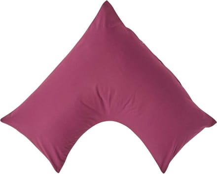 Homescapes Percale Katoen V-Kussensloop - Bordeaux - 100% Egyptisch Katoen - 200TC - 38 x 76 cm