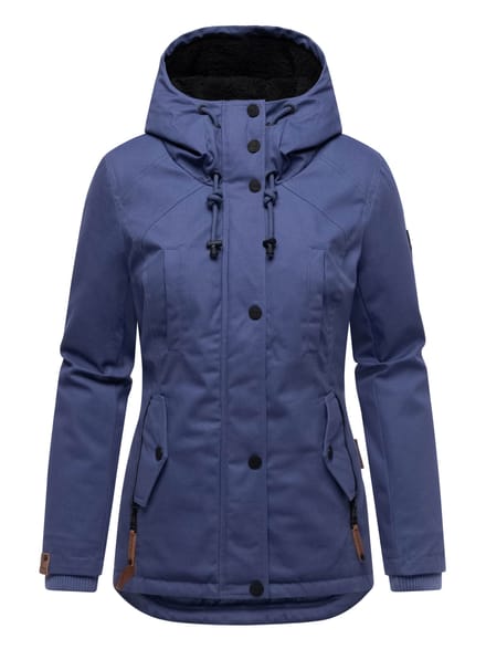 Marikoo dames winterjas met teddyfleece voering & capuchon