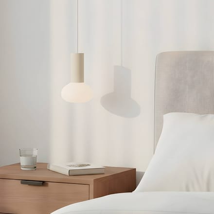 ALDEX Hanglamp Flo, beige, 1-lamp, glas