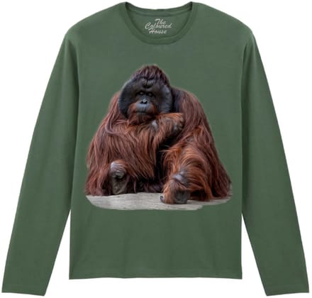 Orangoetan Wisdom Beyond Words - Orangutan The Coloured House Longsleeve T-shirt M