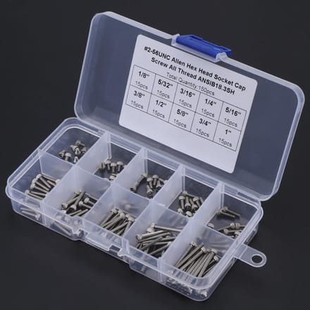 150 STUKS 9 Maten Zeskantbouten Assortimentset met Plastic Doos #2?56 UNC