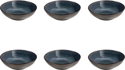 Medard de Noblat - Feeling Indigo - Salade en pastabord 18 cm - 6 delig - Stoneware