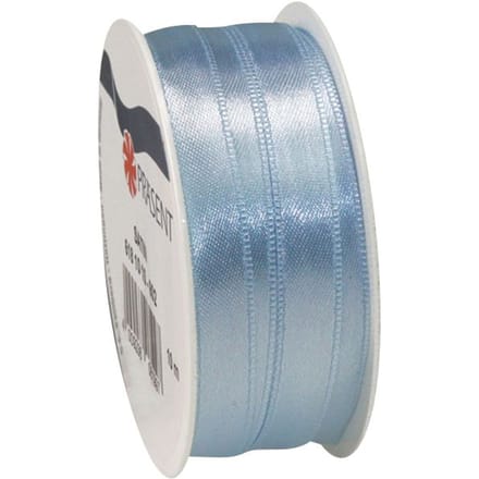 Satijnen lint, 10 mm - Lichtblauw