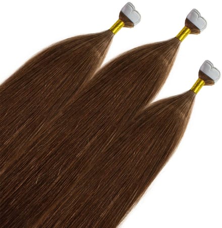 hair2heart Premium Mini Tape Extensions Echt haar - 12 tapes 40 cm Lichtbruin
