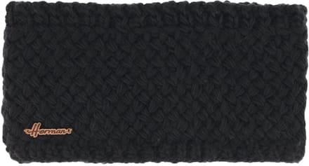 HERMAN Justin 8601 – Bandeau d'Hiver Chaud – Cache-Oreilles en Grosse Maille Tricotée – Doublure Plush Ultra Douce – Noir