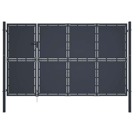 vidaXL - Tuinpoort - staal - 350x200 - cm - antraciet