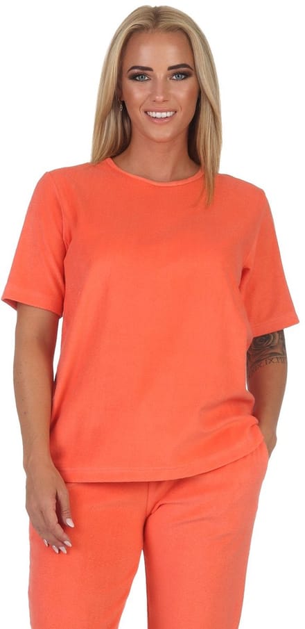 Badstof Dames pyjama shirt met korte mouwen mix & match